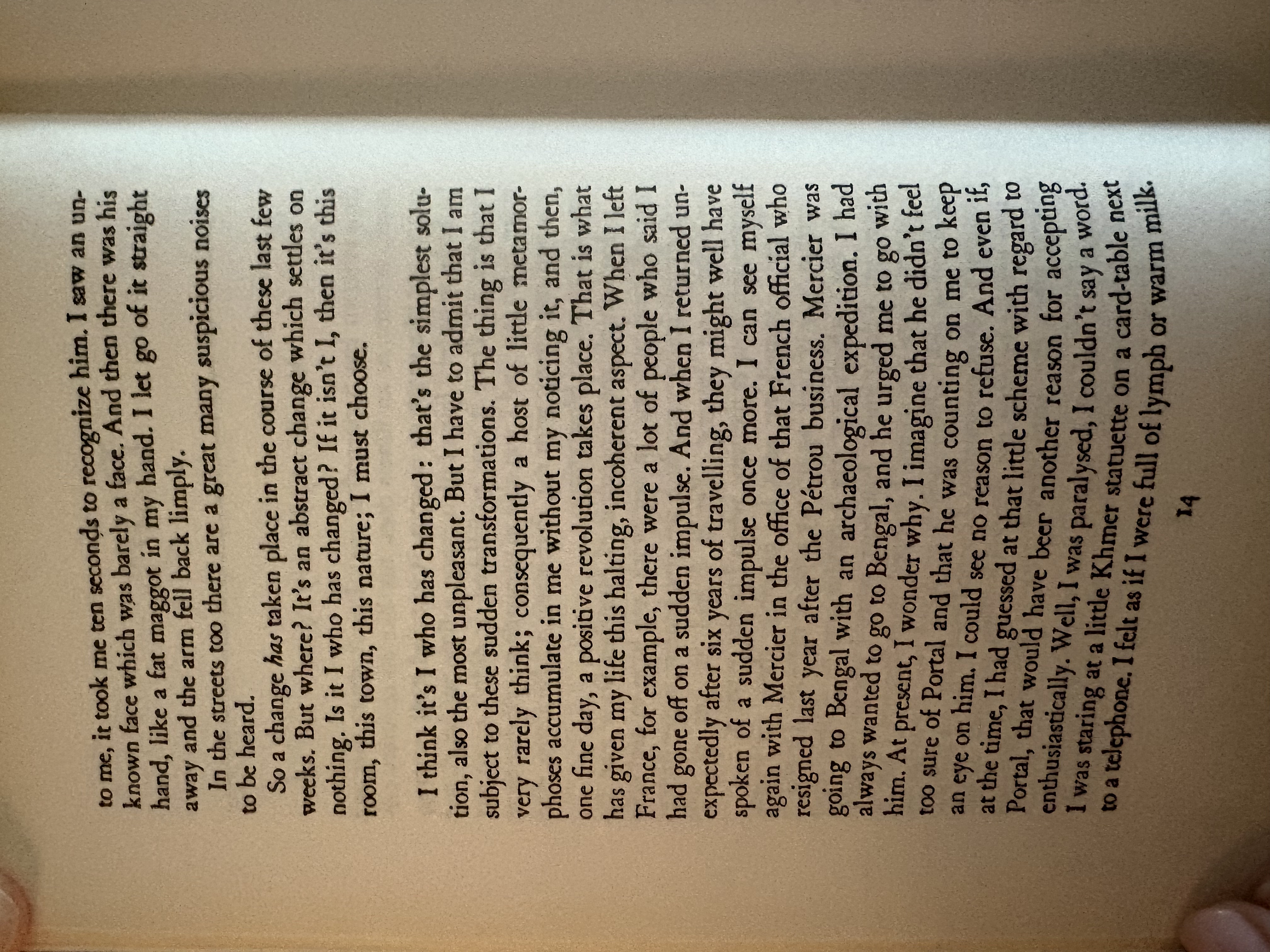 A photographed page from a Jean-Paul Sartre book