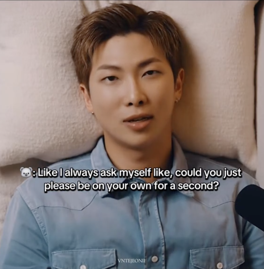 RM reflecting on the need to spend time alone