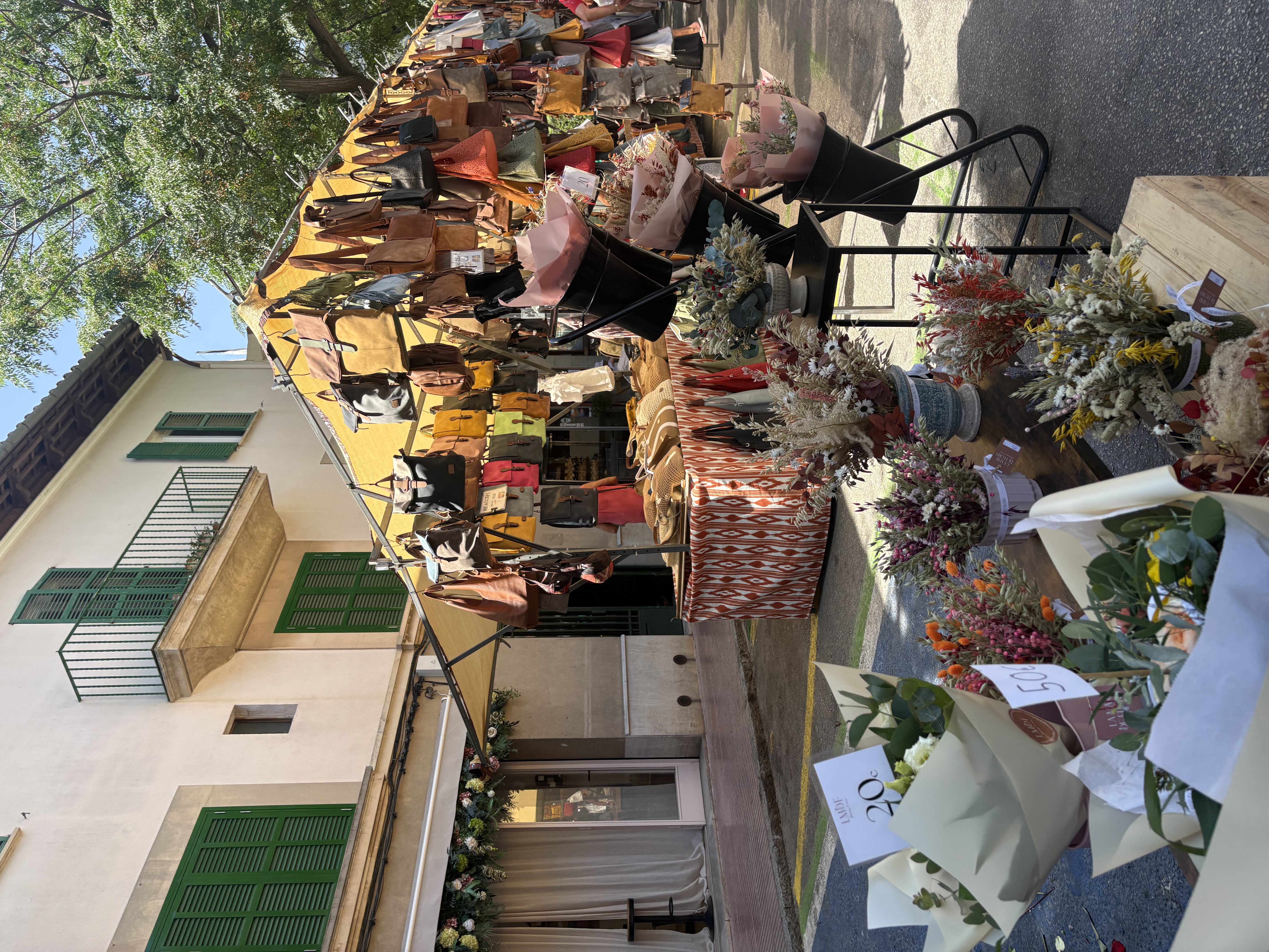 A colourful market stall in Mallorca