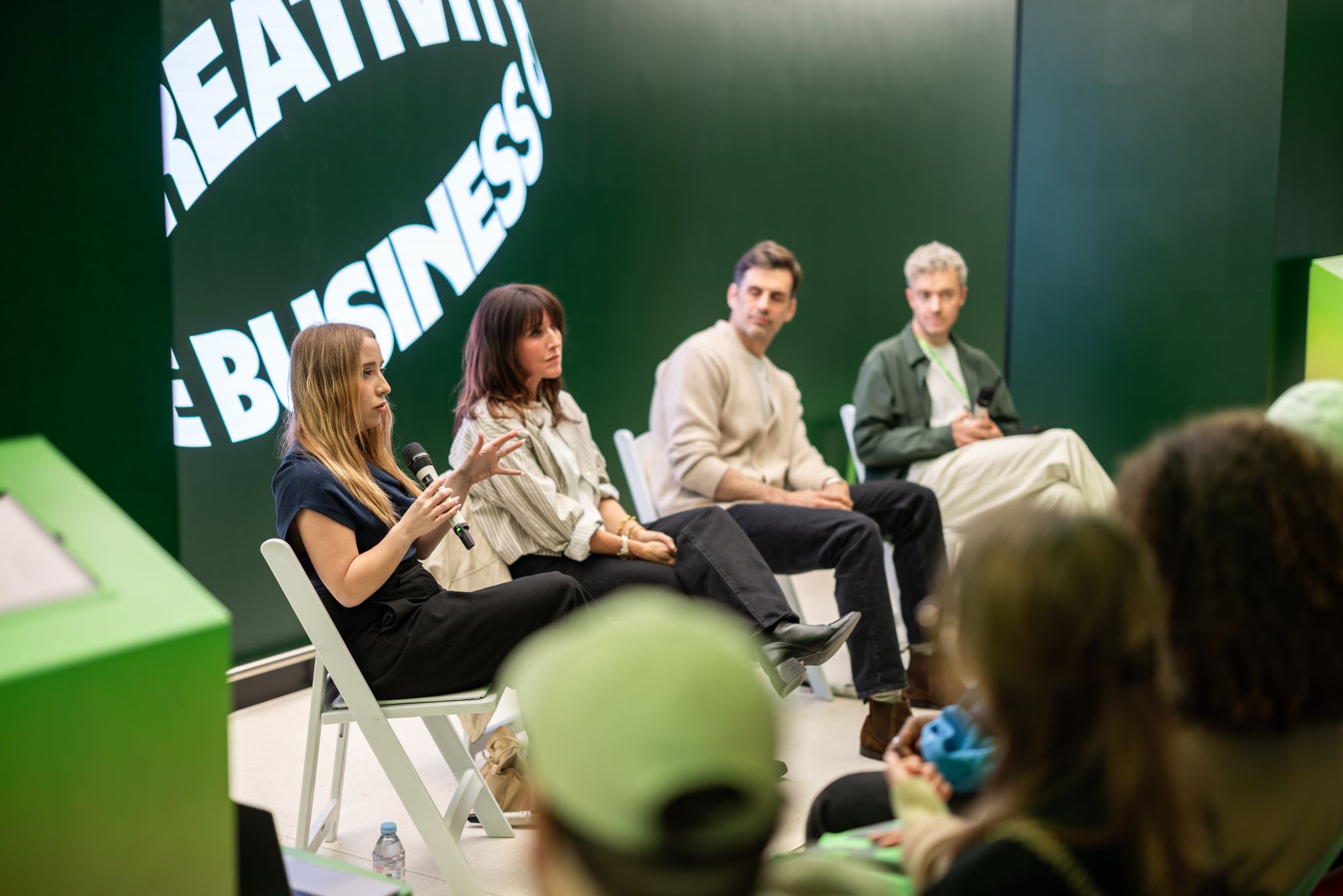 Jade speaking on a panel at Wise